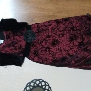 Ladies maroon dress